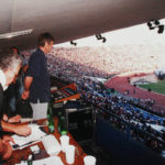 En el Estadio Nacional durante la Fiesta de la Navidad
